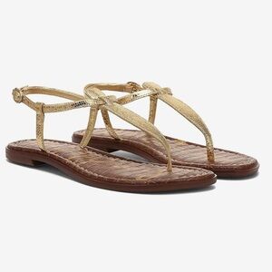 Sam Edelman 9.5 medium silver croc GiGi thong sandals